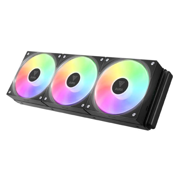 Водно охлаждане за процесор Gamdias 360mm - AURA GL360 v2 - aRGB - GAMDIAS-AURA-GL360-V2-BK