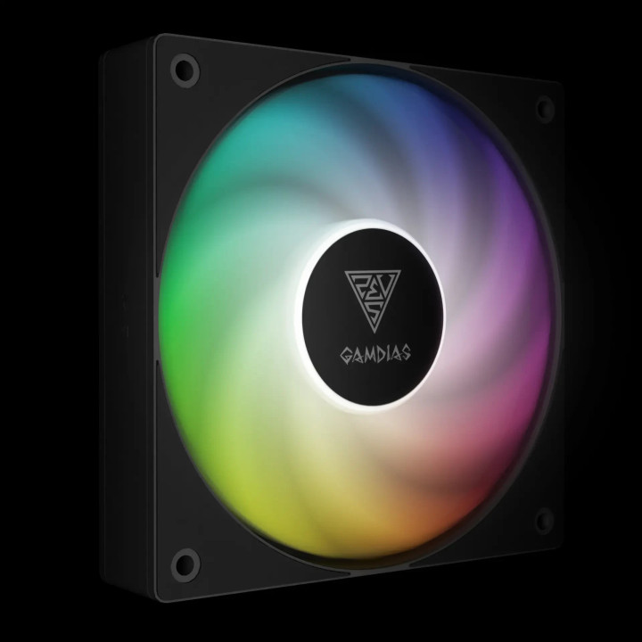 Комплект вентилатори 3-in-1 3x120mm Gamdias NOTUS M1-1203 ARGB, Swappable Fan Blades (Reverse Fan Blades Included), A-RGB - GAMDIAS-NOTUS-M1-1203-ARGB-BK