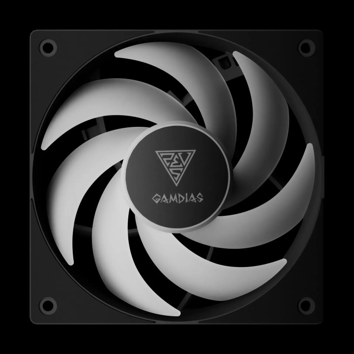 Комплект вентилатори 3-in-1 3x120mm Gamdias NOTUS M1-1203 ARGB, Swappable Fan Blades (Reverse Fan Blades Included), A-RGB - GAMDIAS-NOTUS-M1-1203-ARGB-BK