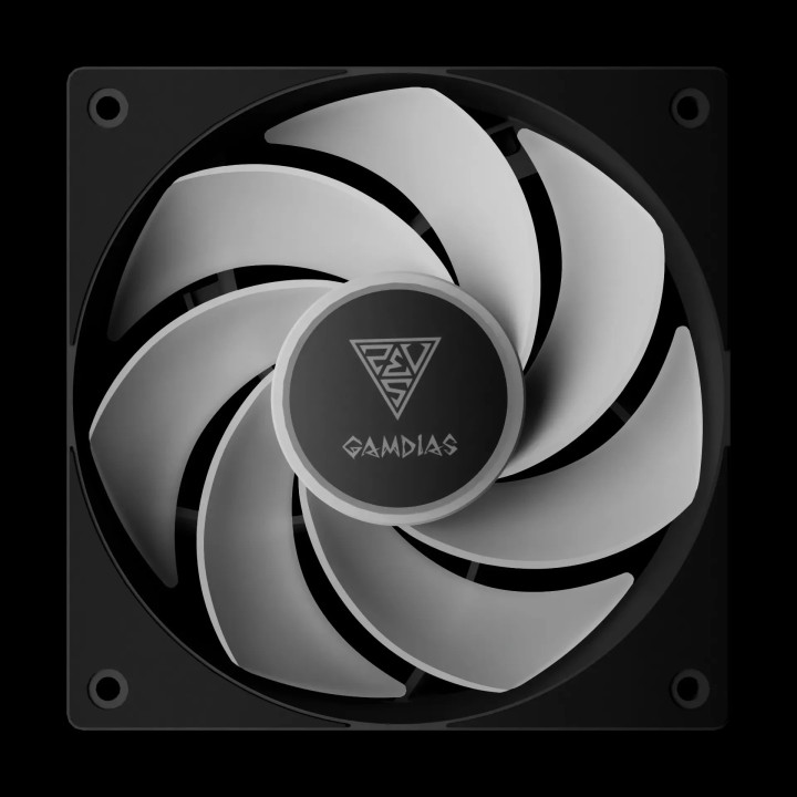 Комплект вентилатори 3-in-1 3x120mm Gamdias NOTUS M1-1203 ARGB, Swappable Fan Blades (Reverse Fan Blades Included), A-RGB - GAMDIAS-NOTUS-M1-1203-ARGB-BK