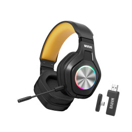 Безжични геймърски слушалки Marvo Pulz 80W - Bluetooth, 2.4G - MARVO-HG9084W - MARVO-HG9084W-BK