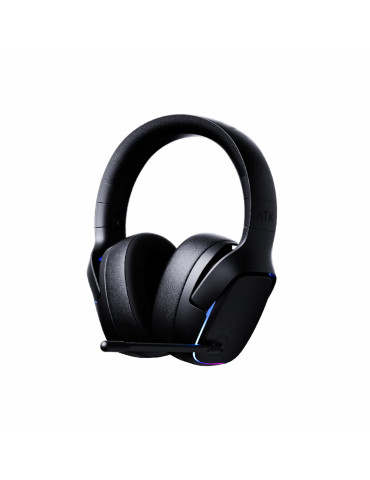 Bluetooth геймърски слушалки ATK M1 Mercury Black - Bluetooth 5.3, 2.4G, ENC, Virtual 7.1 Surround - M1-MERCURY-BK