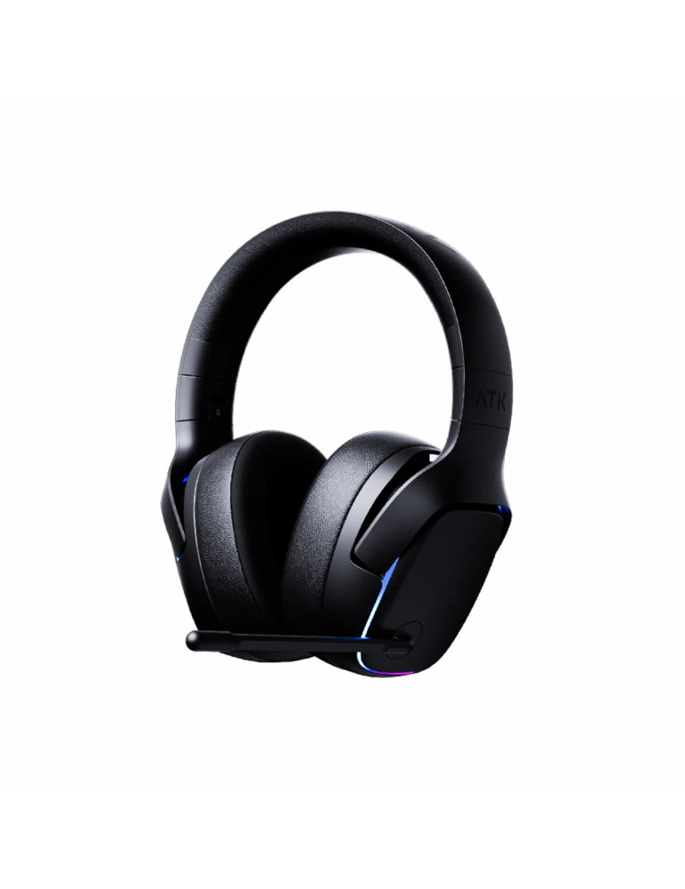 Bluetooth геймърски слушалки ATK M1 Mercury Black - Bluetooth 5.3, 2.4G, ENC, Virtual 7.1 Surround - M1-MERCURY-BK