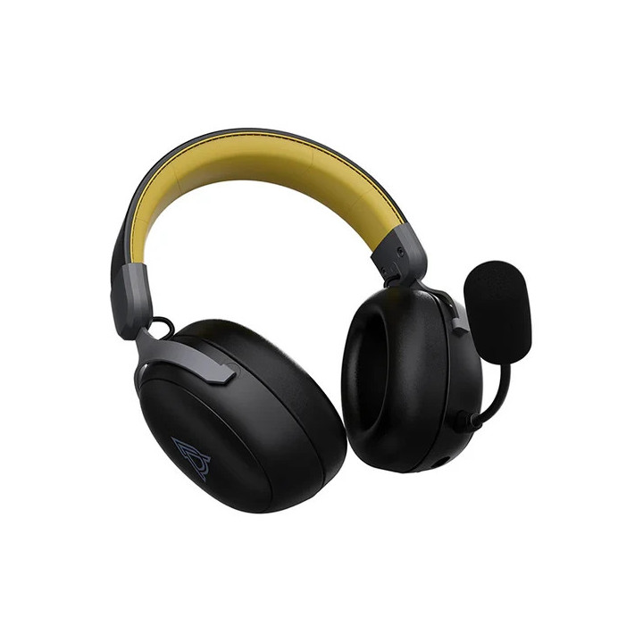 Bluetooth геймърски слушалки Ajazz AHM08 MAX Black, Gray, Yellow - Bluetooth, 2.4G - AJ-AHM08MAX-BGY