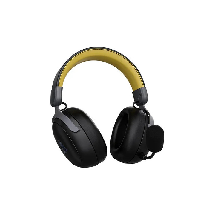 Bluetooth геймърски слушалки Ajazz AHM08 MAX Black, Gray, Yellow - Bluetooth, 2.4G - AJ-AHM08MAX-BGY