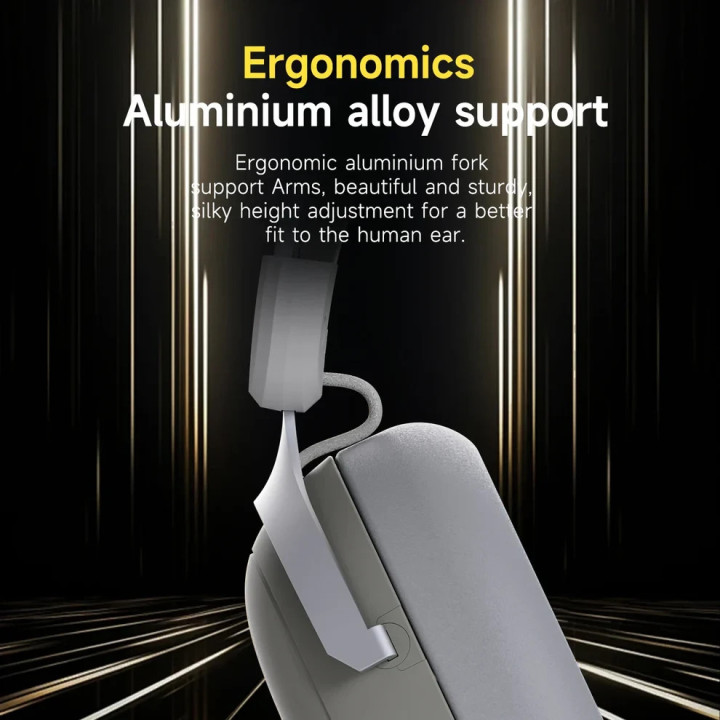 Bluetooth геймърски слушалки Ajazz AHM08 MAX Black, Gray, Yellow - Bluetooth, 2.4G - AJ-AHM08MAX-BGY