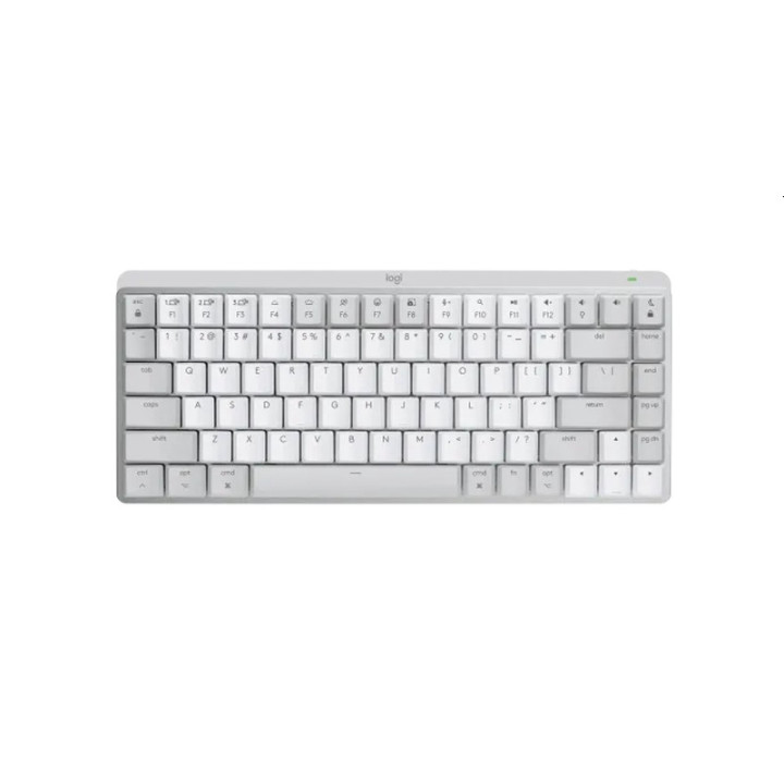 Безжична механична геймърска клавиатура Logitech MX Mechanical Mini for Mac Minimalist, PALE GREY, US - 920-010799