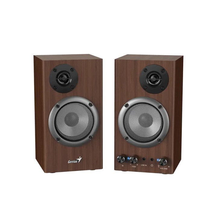 Тонколони Genius SP-HF500B - 16W RMS, 3D Surround, Wood - GENIUS-SP-HF500B