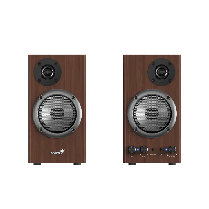 Тонколони Genius SP-HF500B - 16W RMS, 3D Surround, Wood - GENIUS-SP-HF500B