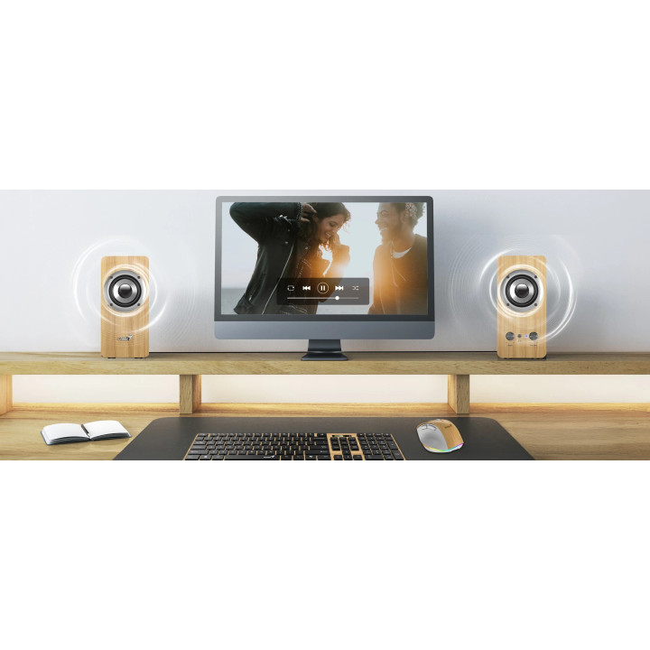 Тонколони Genius SP-HF400 - 10W RMS, Dark Brown - GENIUS-SP-HF400-DARK