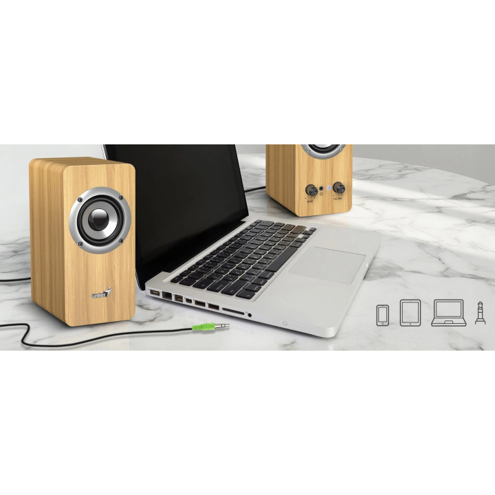 Тонколони Genius SP-HF400 - 10W RMS, Dark Brown - GENIUS-SP-HF400-DARK