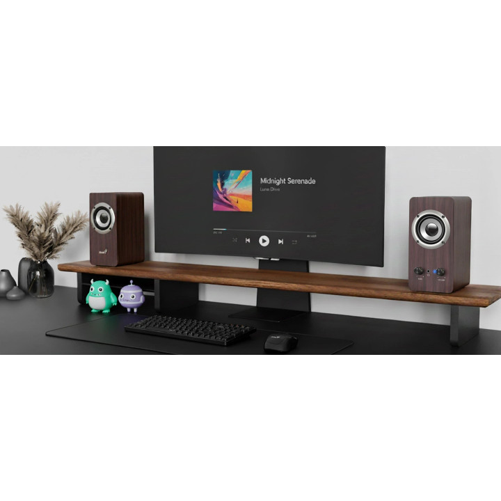 Тонколони Genius SP-HF400 - 10W RMS, Dark Brown - GENIUS-SP-HF400-DARK