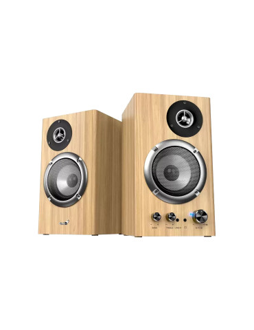 Bluetooth тонколони Genius SP-HF1812BT - 50W RMS, Bluetooth 5.3, Pine Wood - GENIUS-SP-HF1812BT-PINE