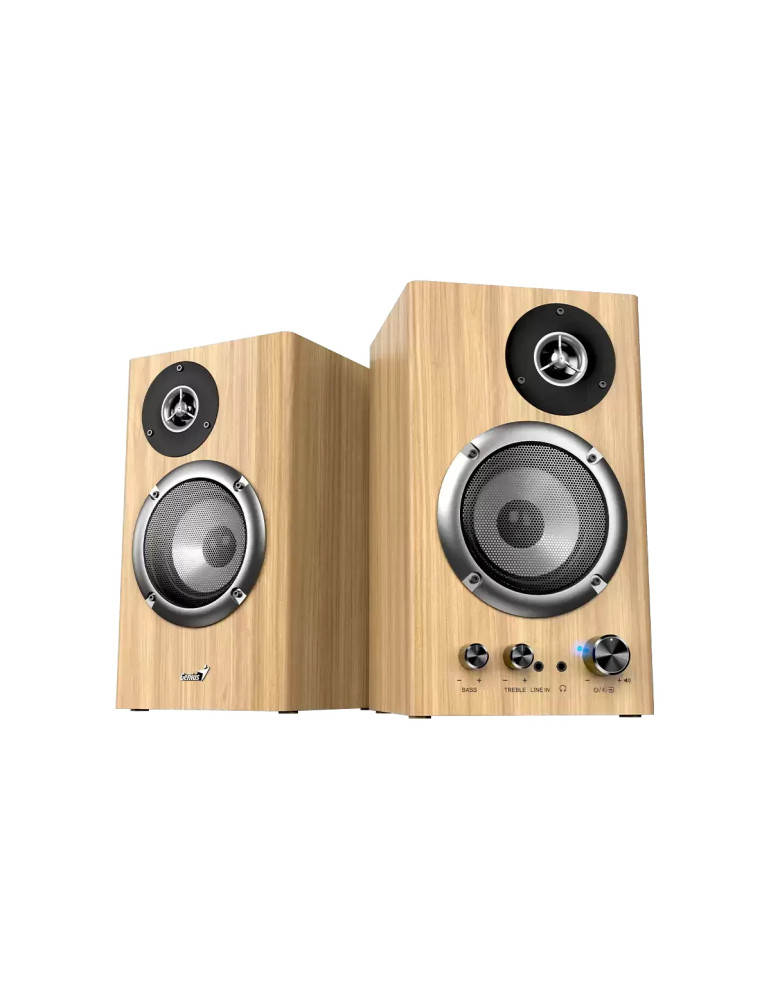 Bluetooth тонколони Genius SP-HF1812BT - 50W RMS, Bluetooth 5.3, Pine Wood - GENIUS-SP-HF1812BT-PINE