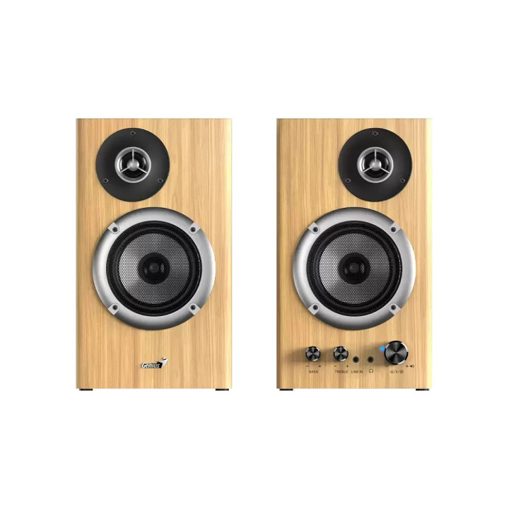 Bluetooth тонколони Genius SP-HF1812BT - 50W RMS, Bluetooth 5.3, Pine Wood - GENIUS-SP-HF1812BT-PINE