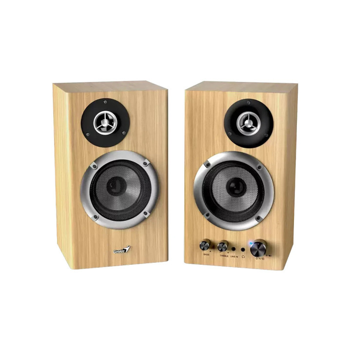 Bluetooth тонколони Genius SP-HF1812BT - 50W RMS, Bluetooth 5.3, Pine Wood - GENIUS-SP-HF1812BT-PINE