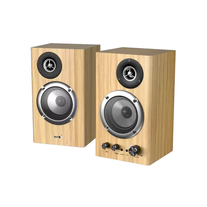 Bluetooth тонколони Genius SP-HF1812BT - 50W RMS, Bluetooth 5.3, Pine Wood - GENIUS-SP-HF1812BT-PINE