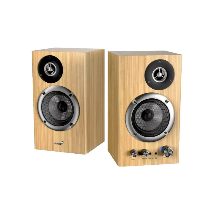 Bluetooth тонколони Genius SP-HF1812BT - 50W RMS, Bluetooth 5.3, Pine Wood - GENIUS-SP-HF1812BT-PINE