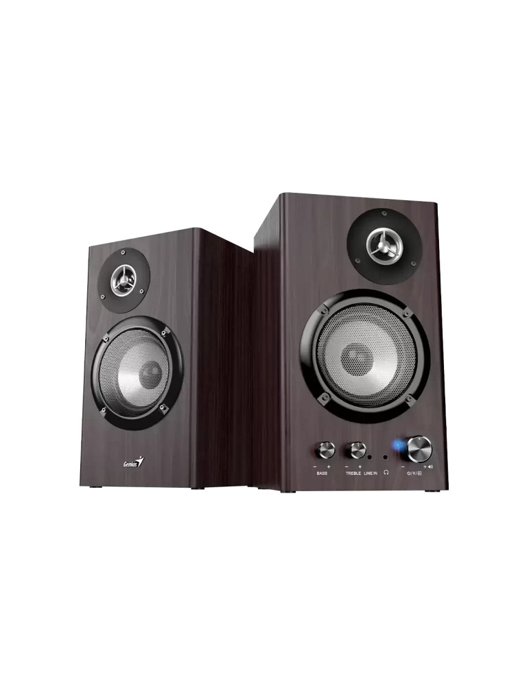 Bluetooth тонколони Genius SP-HF1812BT - 50W RMS, Bluetooth 5.3, Dark Brown - GENIUS-SP-HF1812BT-DARK