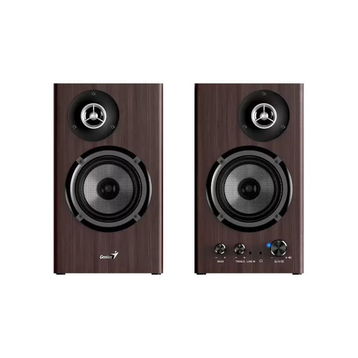 Bluetooth тонколони Genius SP-HF1812BT - 50W RMS, Bluetooth 5.3, Dark Brown - GENIUS-SP-HF1812BT-DARK