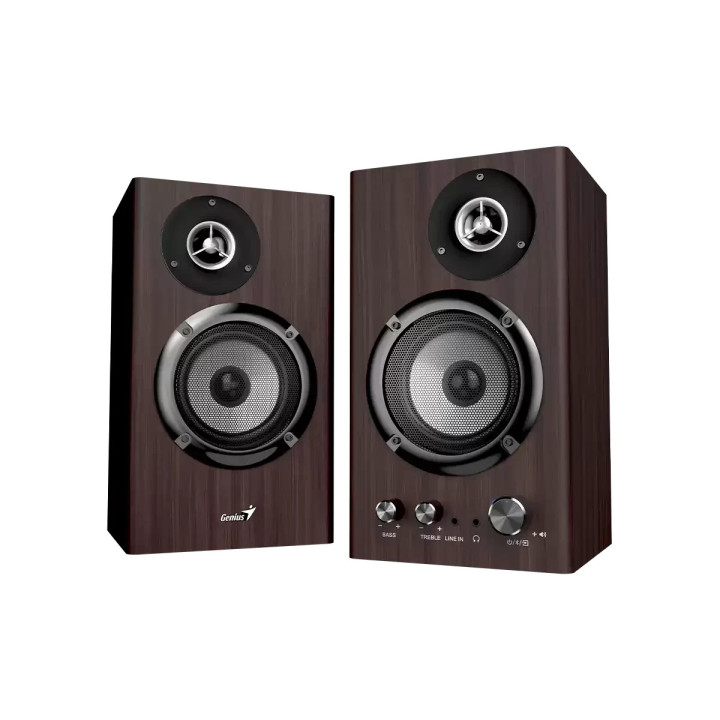 Bluetooth тонколони Genius SP-HF1812BT - 50W RMS, Bluetooth 5.3, Dark Brown - GENIUS-SP-HF1812BT-DARK