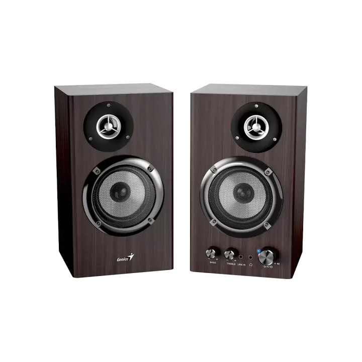 Bluetooth тонколони Genius SP-HF1812BT - 50W RMS, Bluetooth 5.3, Dark Brown - GENIUS-SP-HF1812BT-DARK