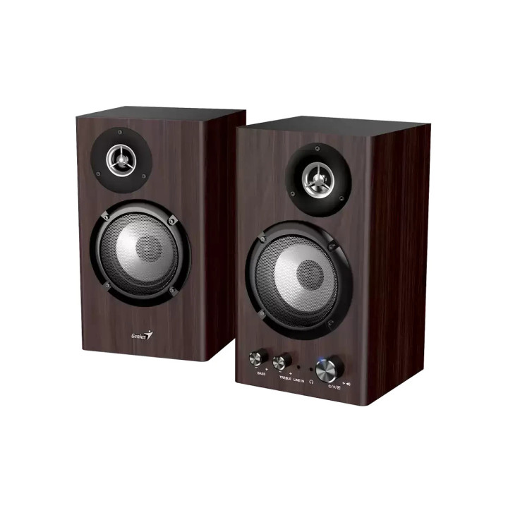 Bluetooth тонколони Genius SP-HF1812BT - 50W RMS, Bluetooth 5.3, Dark Brown - GENIUS-SP-HF1812BT-DARK