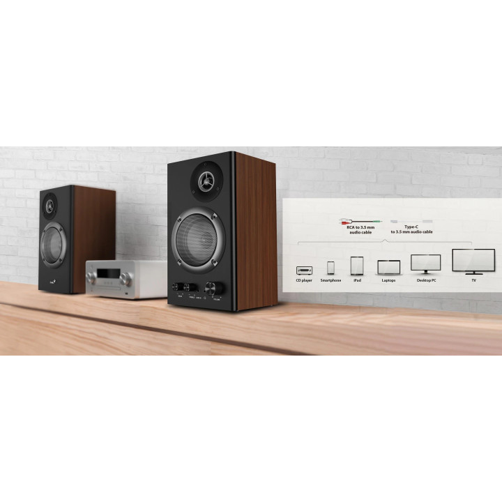Тонколони Genius SP-HF1200B - 36W RMS, Wood - GENIUS-SP-HF1200B