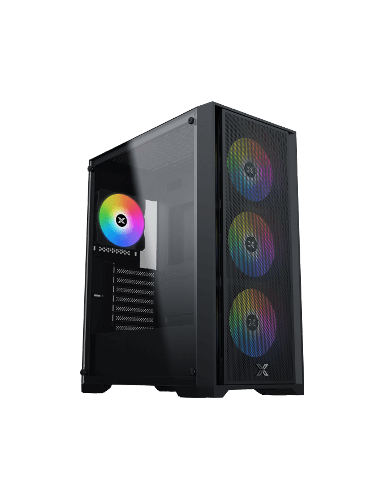 Геймърски компютър ION Gaming X II, EATX,  aRGB, процесор AMD Ryzen 7 5700X, видео карта RX 7600 Fighter V2 8GB GDDR6, RAM 16GB(2x8GB) 3200MHz, SSD диск 1TB M.2 PCIe 4.0 NVMe