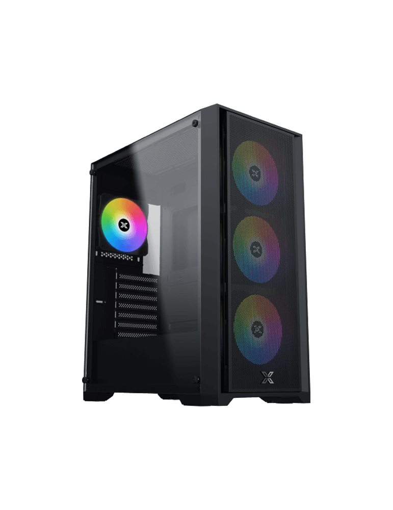 Геймърски компютър ION Gaming X II, EATX,  aRGB, процесор AMD Ryzen 7 5700, видео карта RX 7600 Fighter V2 8GB GDDR6, RAM 16GB(2x8GB) 3200MHz, SSD диск 1TB M.2 PCIe 4.0 NVMe