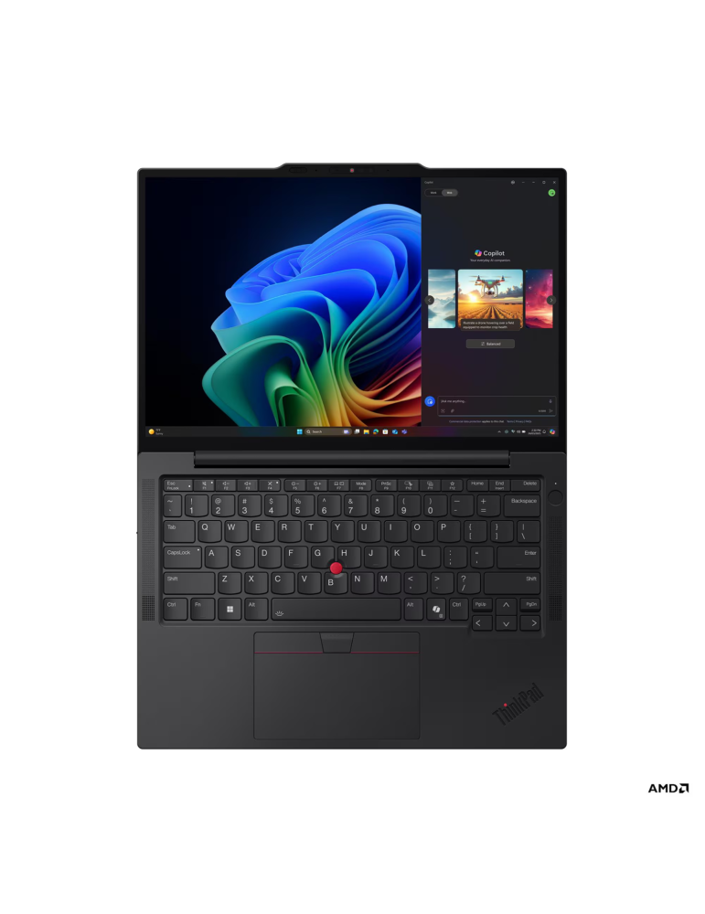 Лаптоп Lenovo ThinkPad X13 Gen 6, 13.3" IPS 1920x1200, AMD Ryzen AI 7 PRO 350, 32GB LPDDR5X, 512GB SSD, Win 11 Pro - 21RM001JBM 