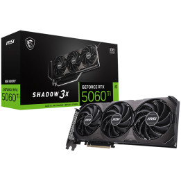 Видео карта MSI NVIDIA GeForce RTX 5060 Ti SHADOW 3X OC CLASSIC, 8GB GDDR7, 128-bit, 2602 MHz, 4608 CUDA Cores, PCIe 5.0 - 47113