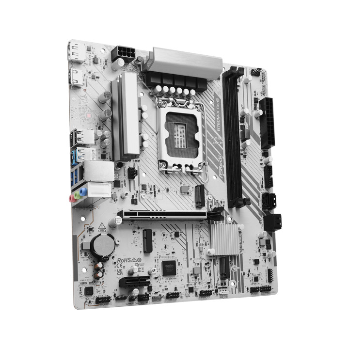 Дънна платка ASRock B760M-X Gen5, LGA1700, PCIe Gen5, DDR5, 2x M.2 NVMe, 4x SATA3, 2.5G LAN - B760M-X GEN5 - 3