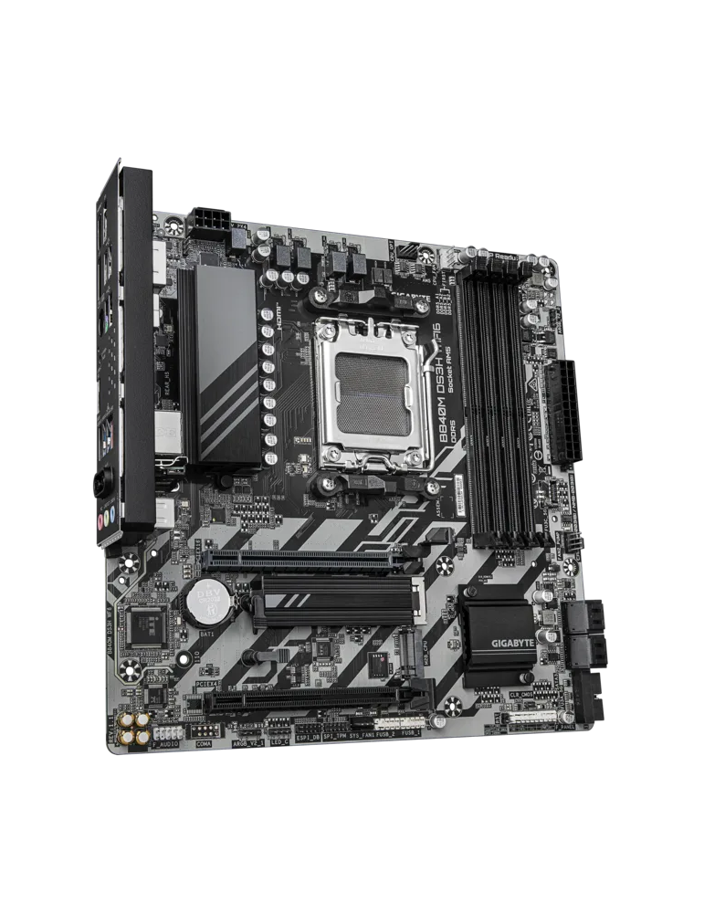 Дънна платка GIGABYTE B840M DS3H WiFi6 (Rev. 1.1), AMD Socket AM5, Micro ATX, 4x DDR5, 2x M.2 PCIe 4.0, 4x SATA3, Wi-Fi 6, 2.5Gb