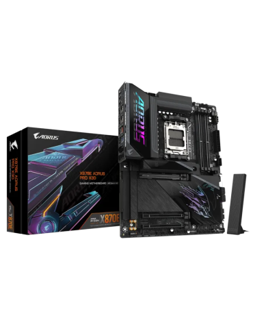 Дънна плата GIGABYTE AORUS PRO X870E, AM5, PCIe 5.0, 4x DDR5 DIMM до 256GB, Wi-Fi 7, 5GbE LAN  - 1
