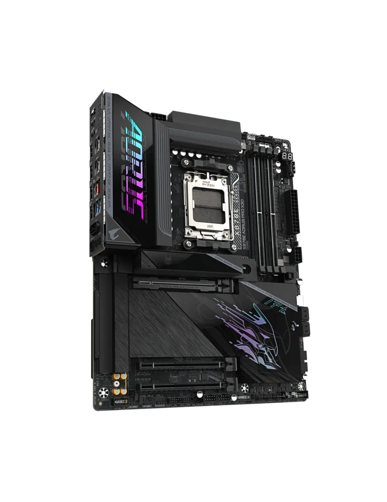 Дънна плата GIGABYTE AORUS PRO X870E, AM5, PCIe 5.0, 4x DDR5 DIMM до 256GB, Wi-Fi 7, 5GbE LAN  - 3