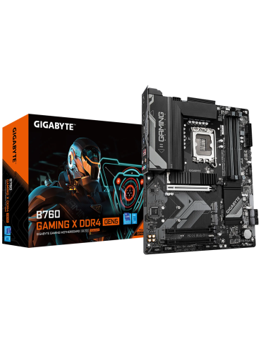 Дънна платка GIGABYTE B760 Gaming X DDR4 Gen5, LGA1700, Intel B760 Chipset, DDR4 5333MHz, 4xSATA, 3xM.2, PCIe 5.0 - 1