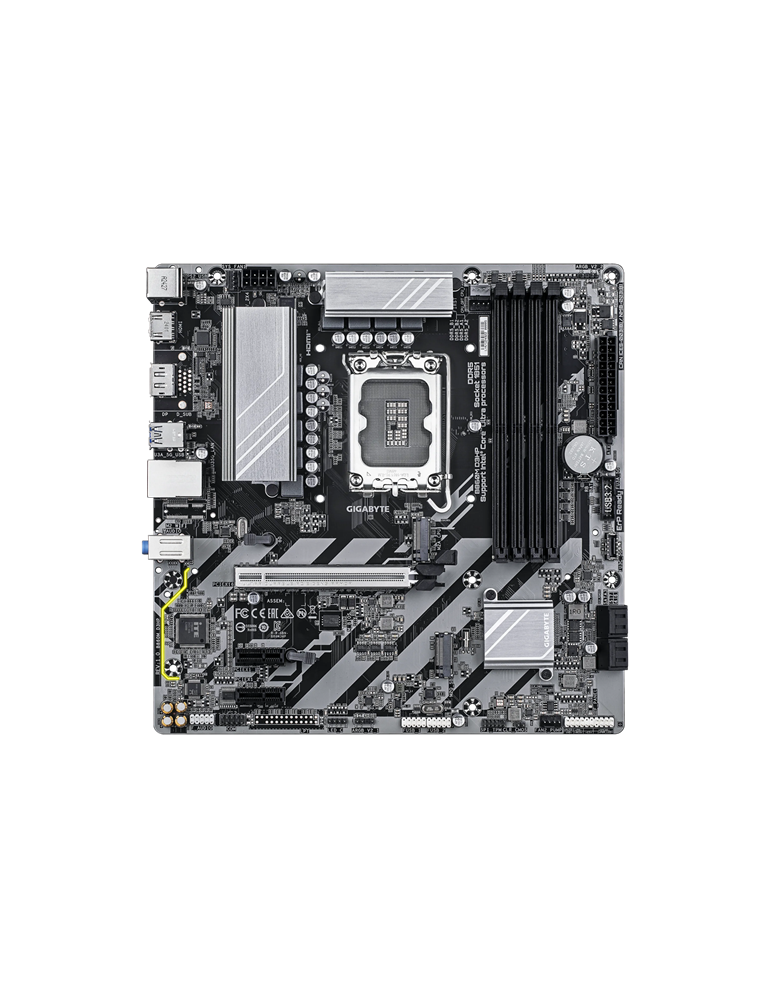 Дънна платка GIGABYTE B860M D3HP, Micro ATX, LGA1851, Intel B860 Express, DDR5 до 256GB, 2x M.2 NVMe, 4x SATA3, PCIe 5.0, HDMI/D