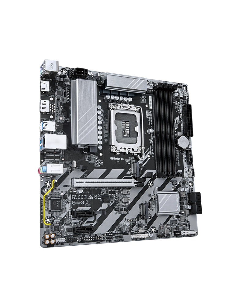 Дънна платка GIGABYTE B860M D3HP, Micro ATX, LGA1851, Intel B860 Express, DDR5 до 256GB, 2x M.2 NVMe, 4x SATA3, PCIe 5.0, HDMI/D
