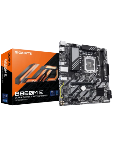 Дънна платка GIGABYTE B860M E, Micro ATX LGA1851, Intel B860, 2x DDR5, 2x M.2 PCIe 4.0, 4x SATA - B860M E - 1