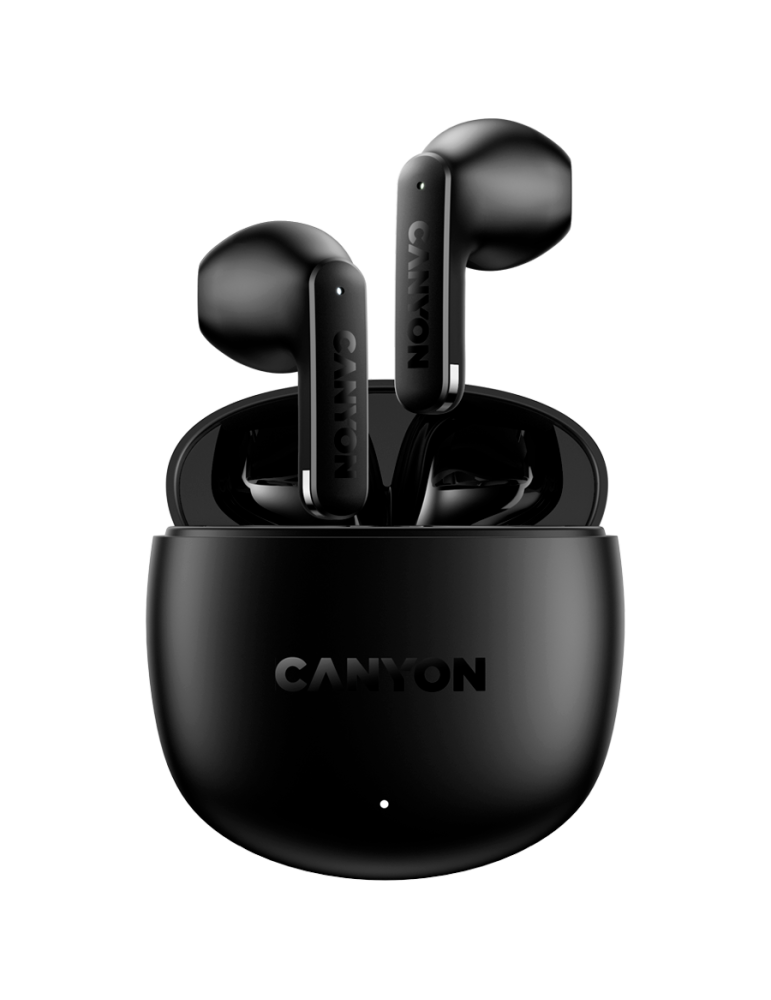 Bluetooth слушалки CANYON OnGo 13, Semi-in-ear, Bluetooth 5.4, 6h батерия, 30h със кейс - CNS-TWS13B - 1