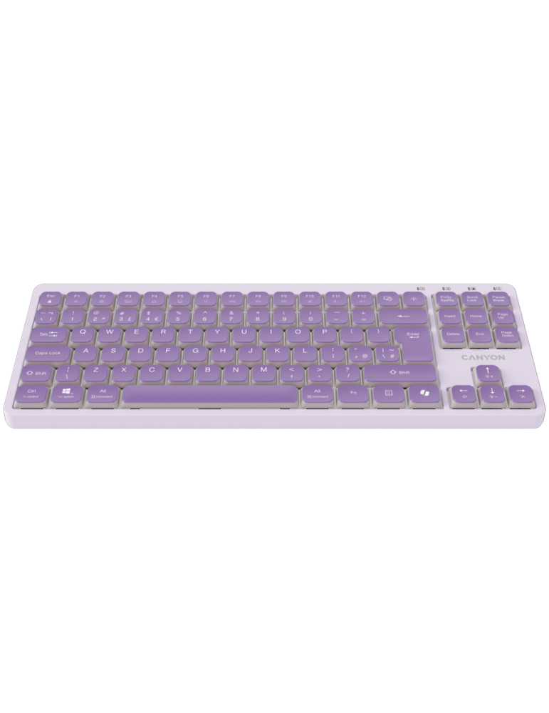 Механична геймърска клавиатура CANYON OnType 10, TKL 90 клавиша,  Low Profile, USB, White LED, 1.8m кабел - CNS-HKB10V - 2