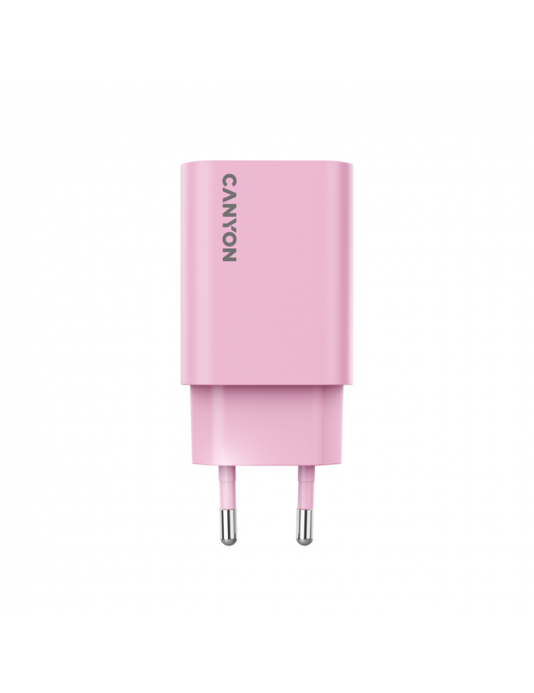 Зарядно устройство CANYON OnCharge 30CL, 30W USB-C Power Delivery, EU, розово - CNE-CHA30CLPK - 5