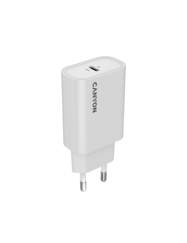 Захранващ адаптер CANYON OnCharge 30CL, 30W USB-C PD, AC 100-240V - CNE-CHA30CLW - 1