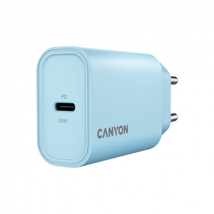 Захранващ адаптер CANYON OnCharge 30CL, 30W USB-C Power Delivery, AC 100-240V - CNE-CHA30CLLBL - 2