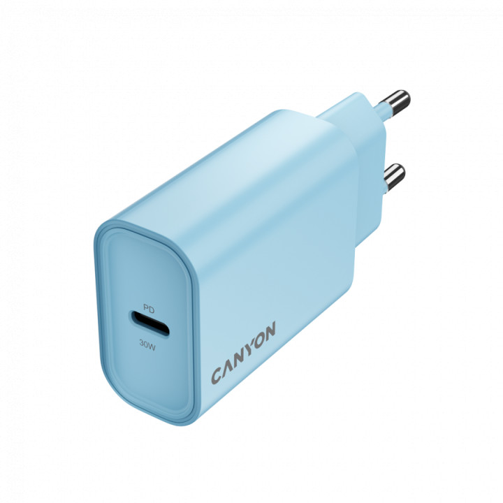 Захранващ адаптер CANYON OnCharge 30CL, 30W USB-C Power Delivery, AC 100-240V - CNE-CHA30CLLBL - 3