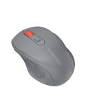 Безжична ергономична мишка CANYON OneClick 20, 2.4GHz, 6 тихи бутона, Оптичен сензор 1600 DPI, Ергономична - CNE-CMSW20DG - 3