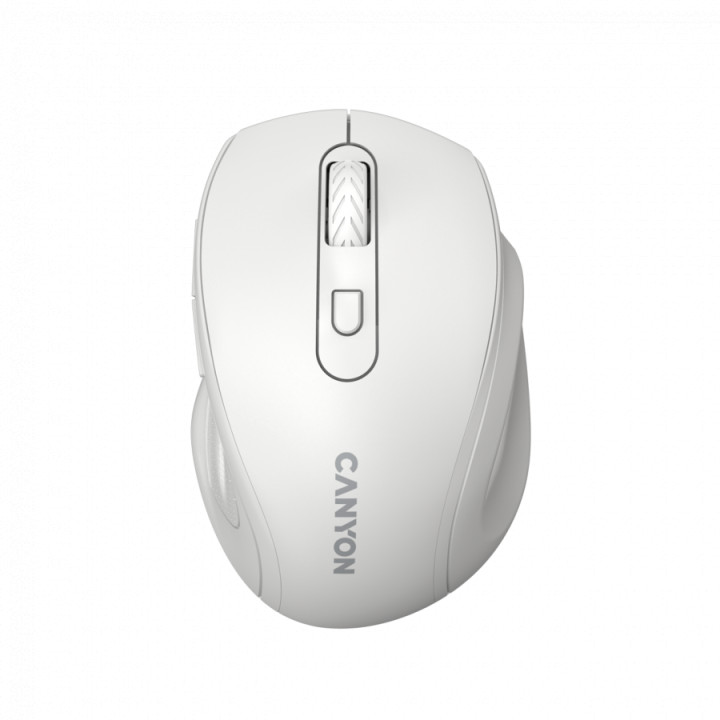 Безжична ергономична мишка CANYON OnClick 20, 6 бутона, 2.4 GHz безжична, 1600 DPI, Оптична, Ambidextrous - CNE-CMSW20W - 1