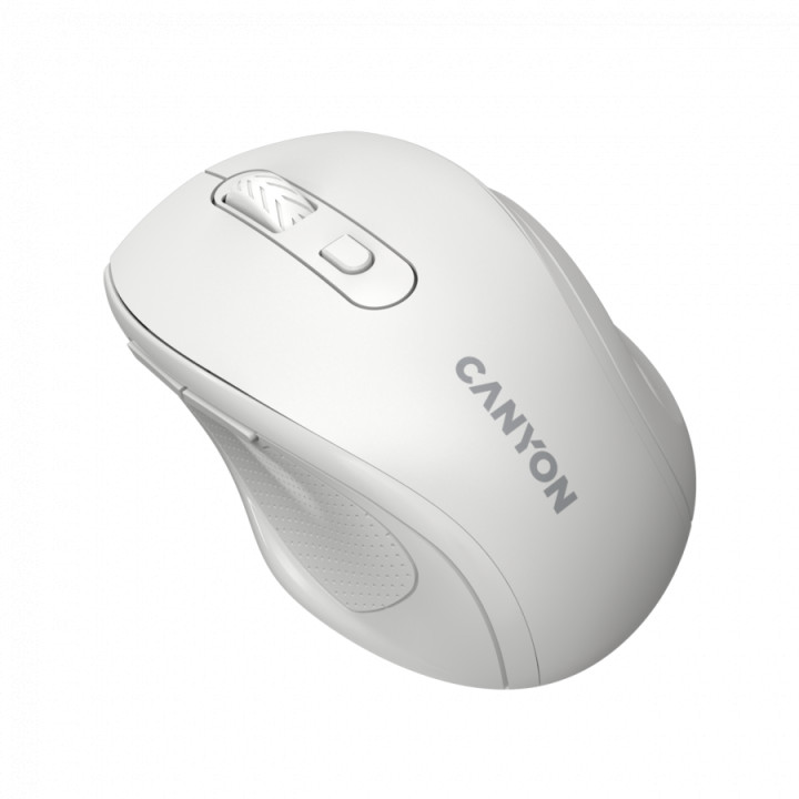 Безжична ергономична мишка CANYON OnClick 20, 6 бутона, 2.4 GHz безжична, 1600 DPI, Оптична, Ambidextrous - CNE-CMSW20W - 3