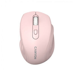 Безжична ергономична мишка CANYON OnClick 20, 2.4GHz, 6 бутона, 1600 DPI, Ergonomic, розова - CNE-CMSW20P - 1